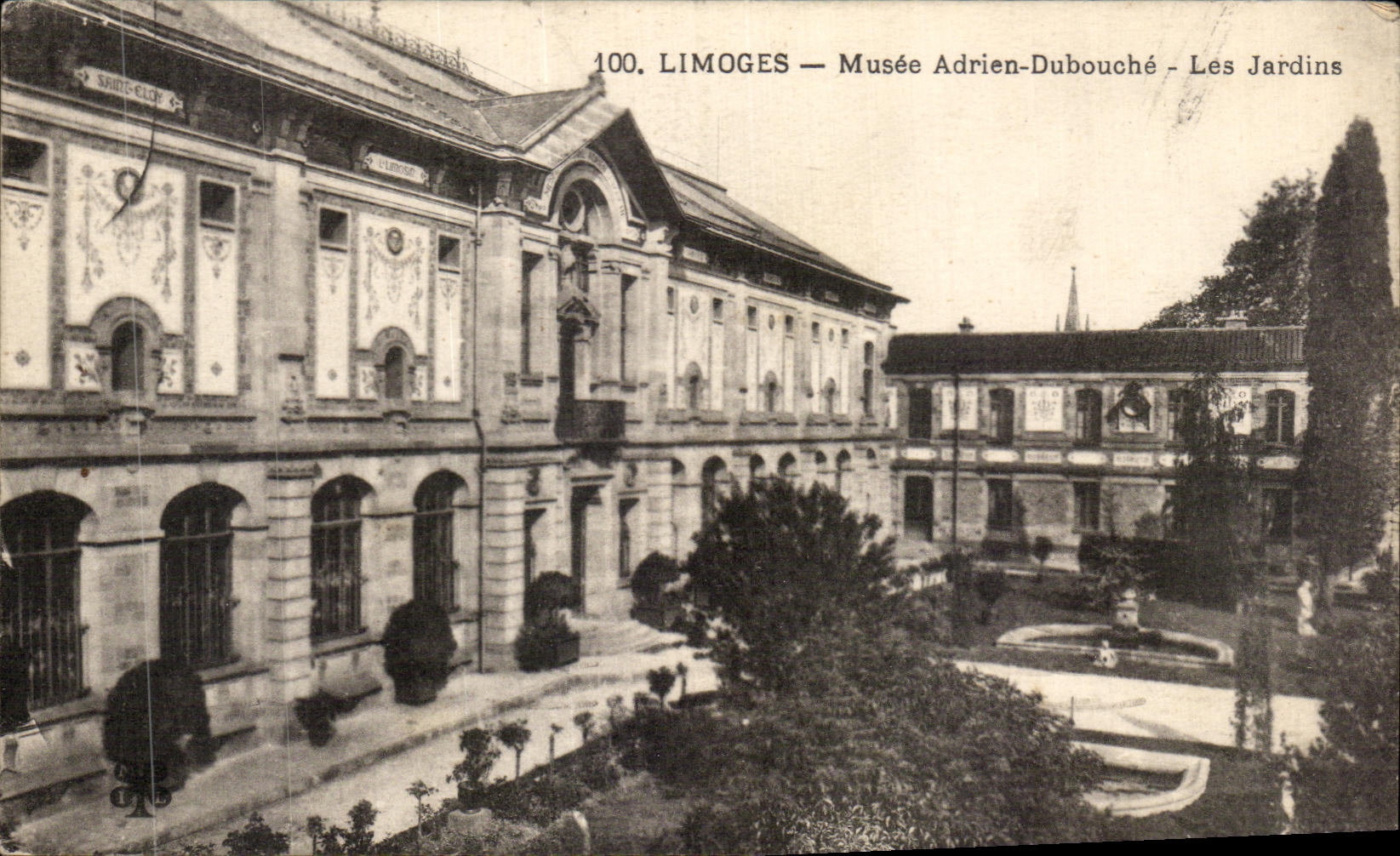 CPA Limoges Museum Adrien Dubouche Gardens