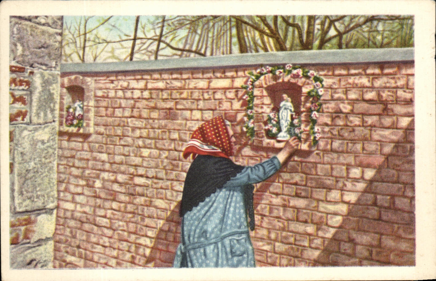 Dimensiones de la imagen del folklore belga del oro el Brabante la guirnalda para la virgen