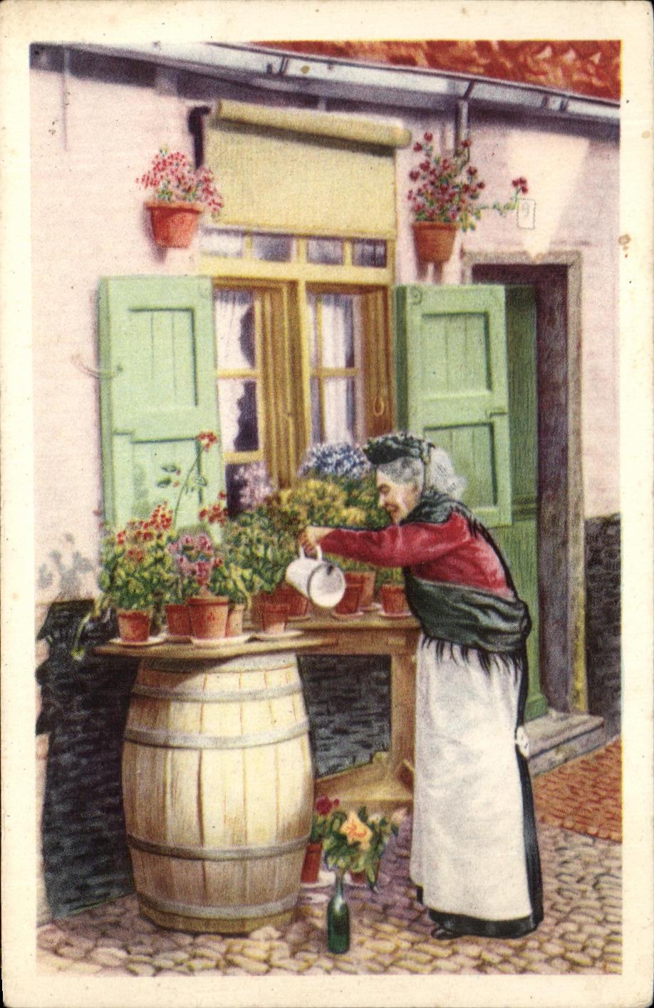 El corral de la imagen del folklore belga Flandes mayo del oro se acerca