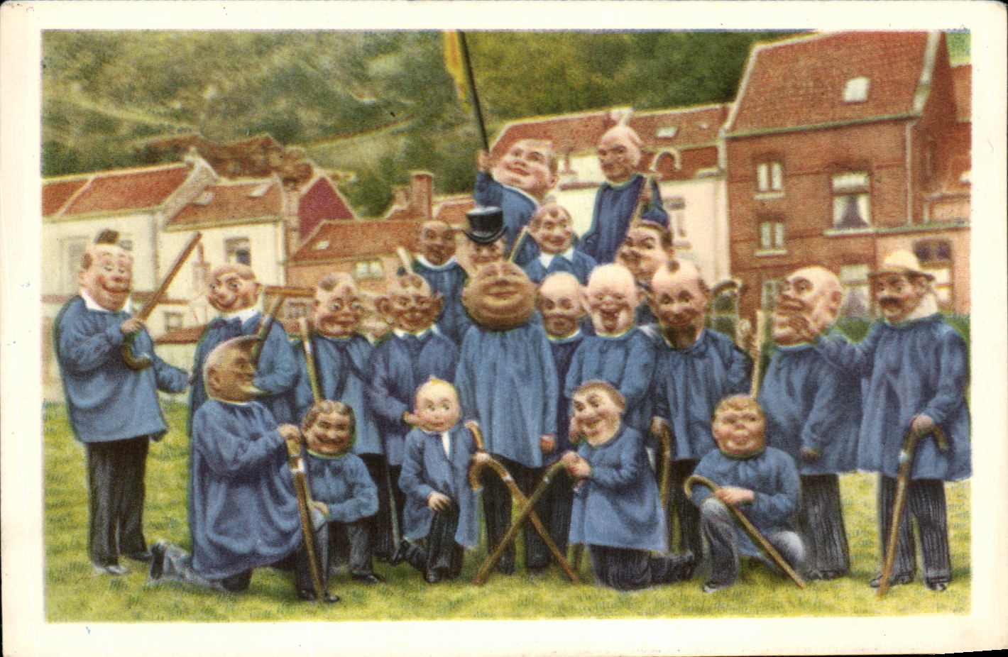 Image Dimensions of Belgian gold Folklore Verviers the group of the Corantes Hampers to the carnival