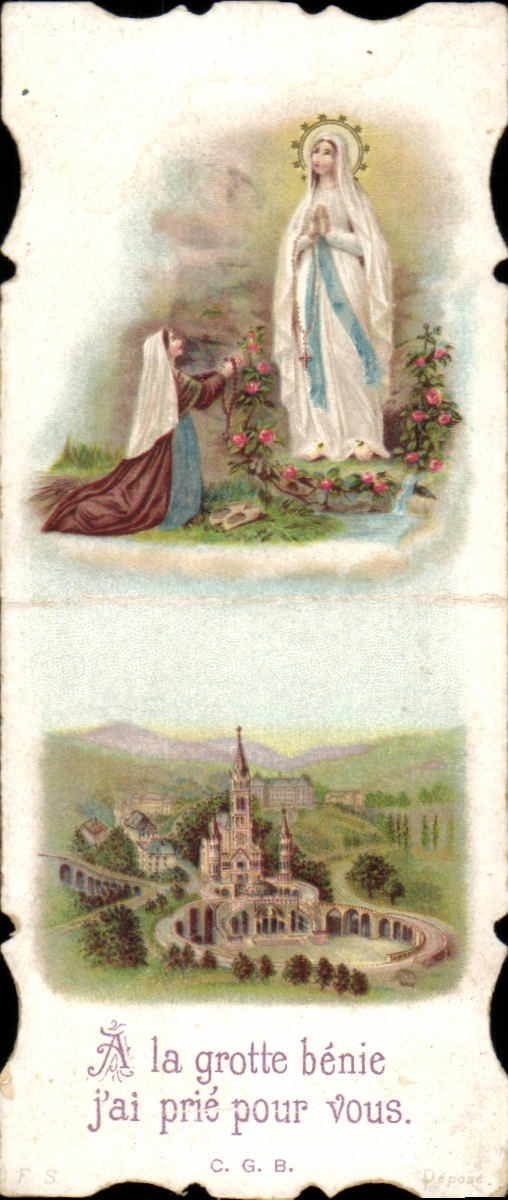 Holy picture Lourdes