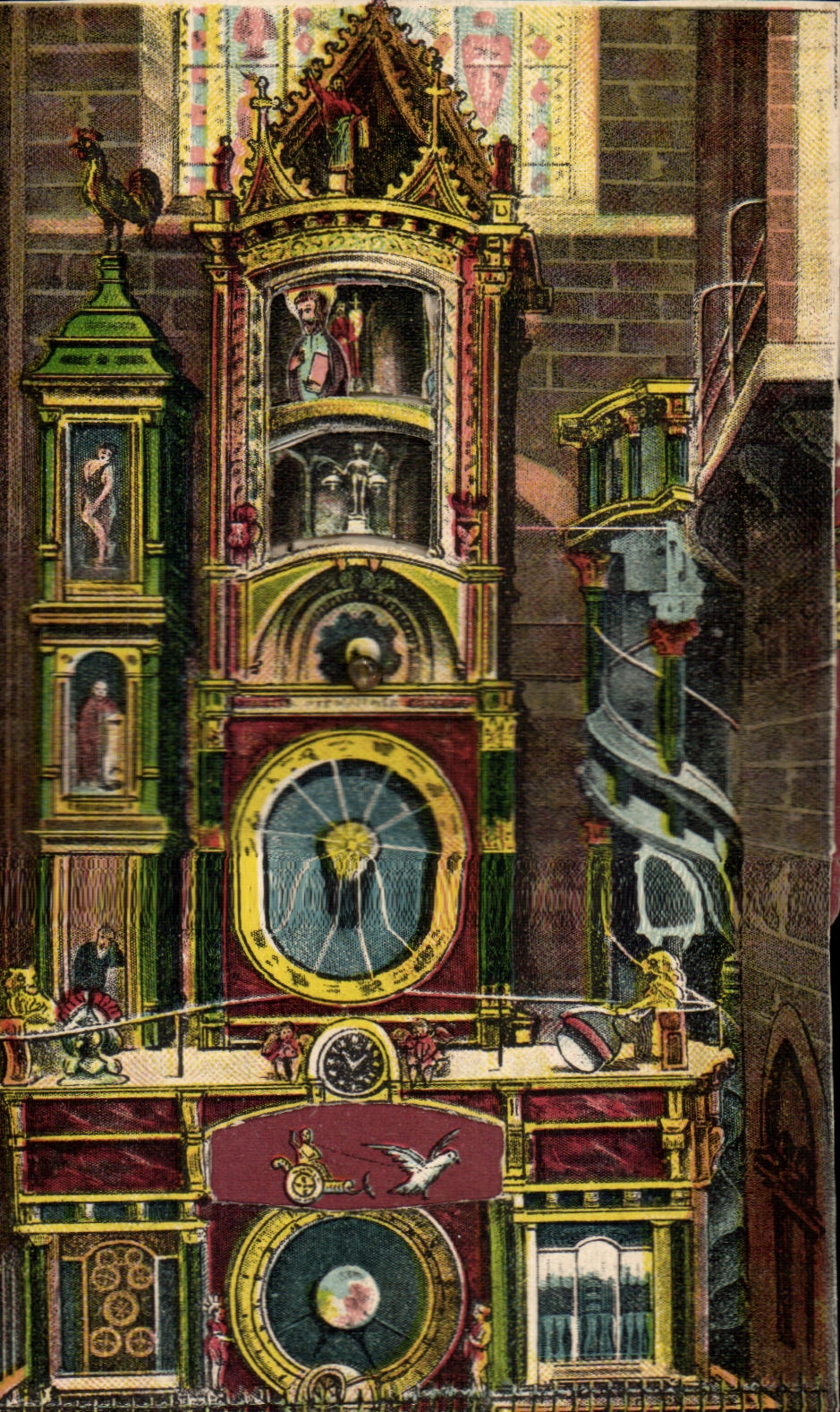 CHART astronomical SYSTEM Clock Strasbourg