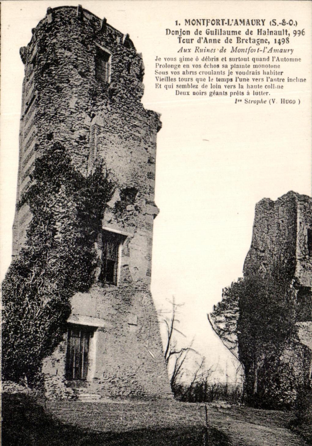 CPA Montford Amaury Keep of Guillaume de Hainault Turn of Anne of Brittany