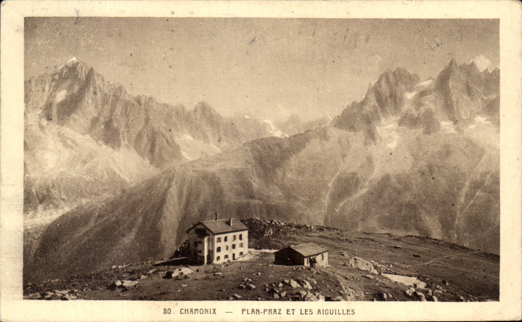 CPA Chamonix Plan Praz Et Les Aiguilles