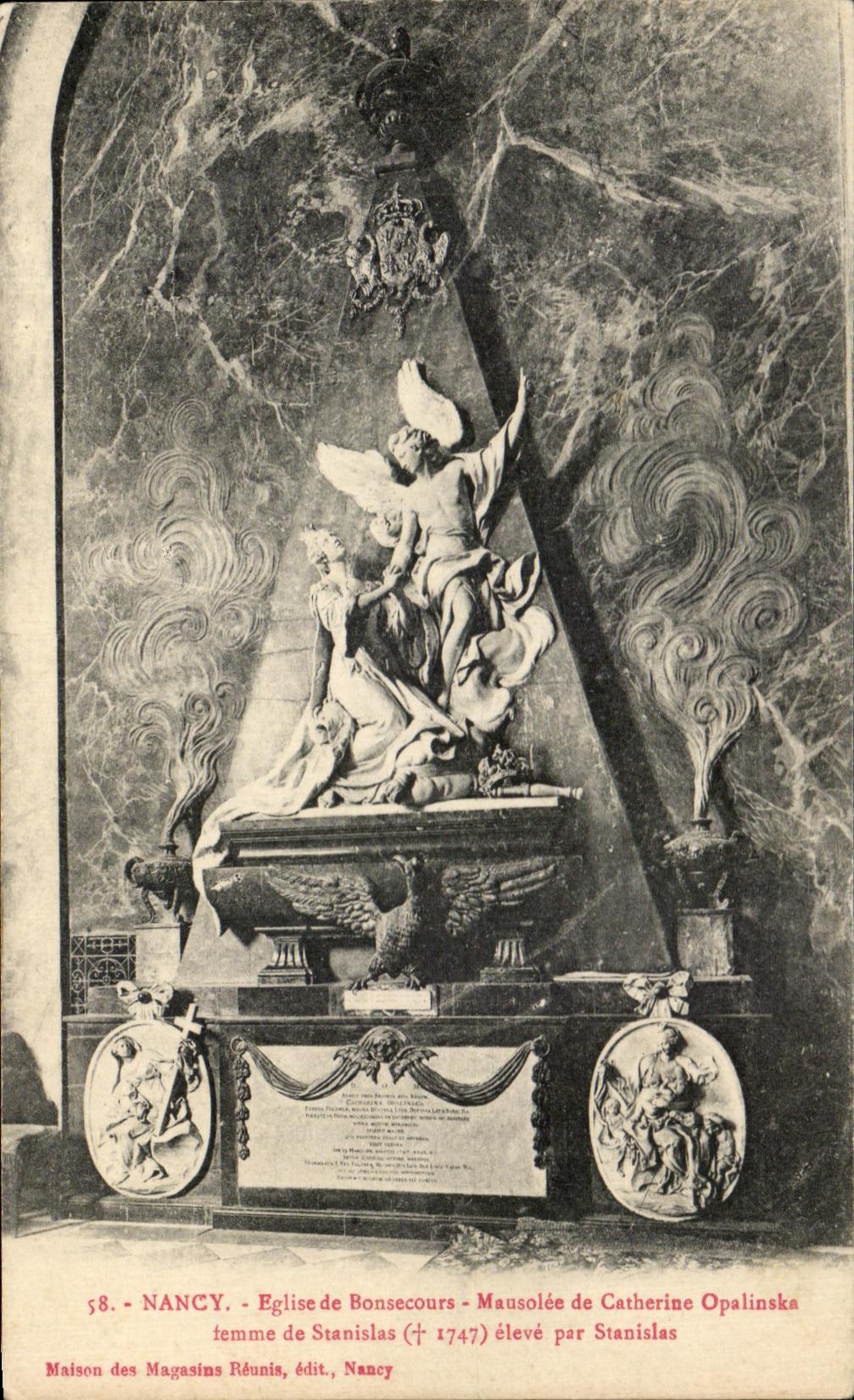 CPA Nancy Eglise De Bonsecours Mausolee de Catherine Opalinska femme de Stanislas eleve par Stanislas