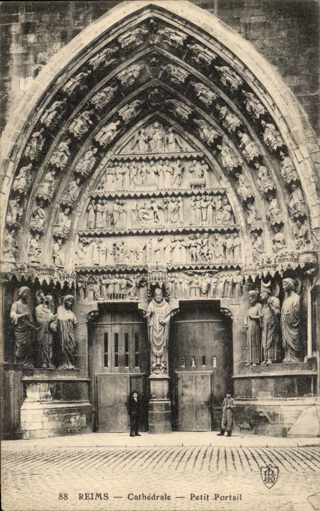 CPA Rheims Cathedral Small Gate