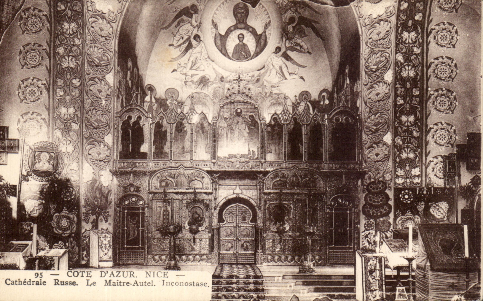 CPA dimensiona Niza el ruso azul de Cathedrale el puente principal del horno