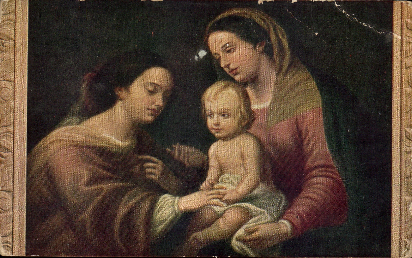 CPA Femme et enfants Vierge 