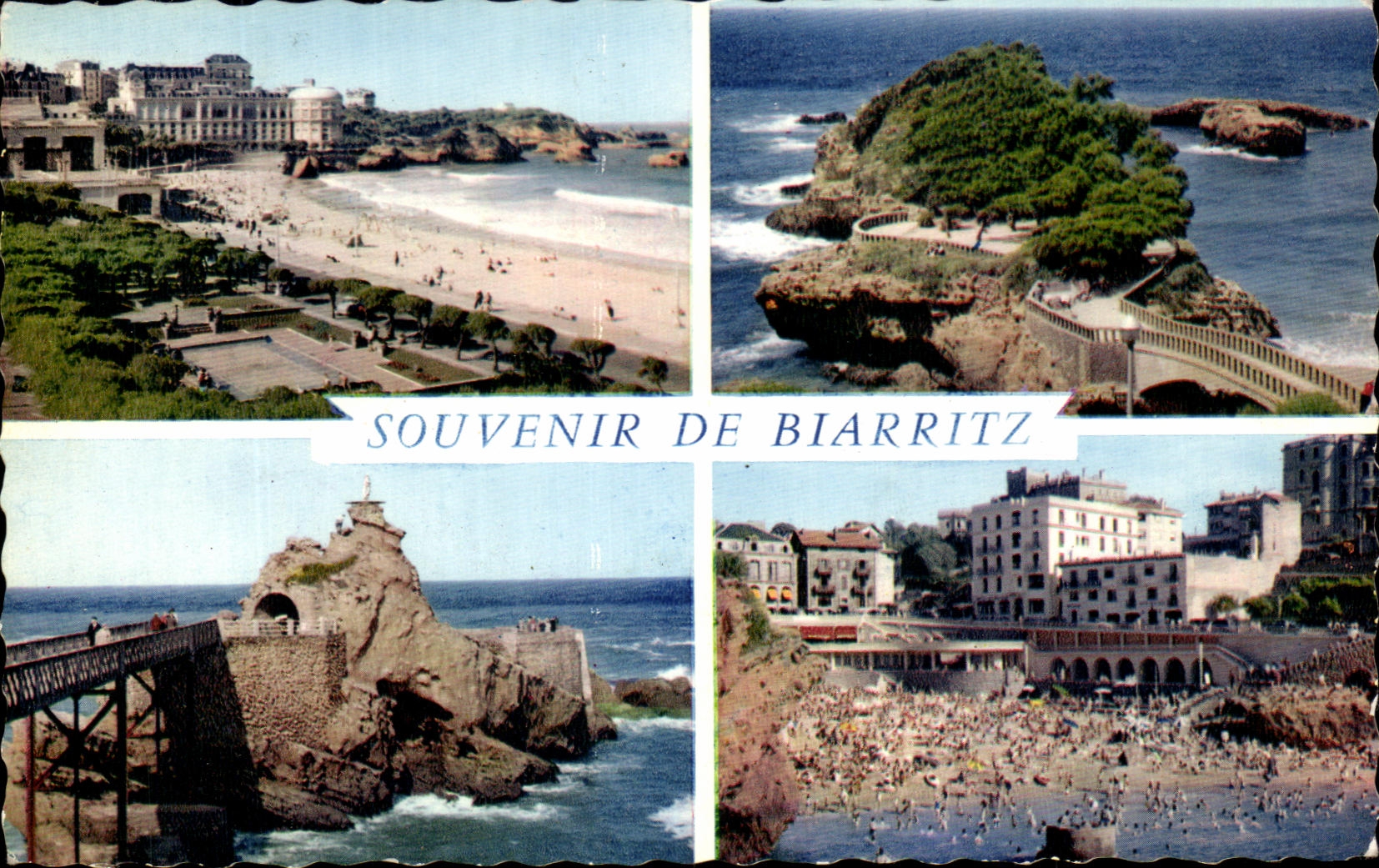 CPSM Souvenir De Biarritz 