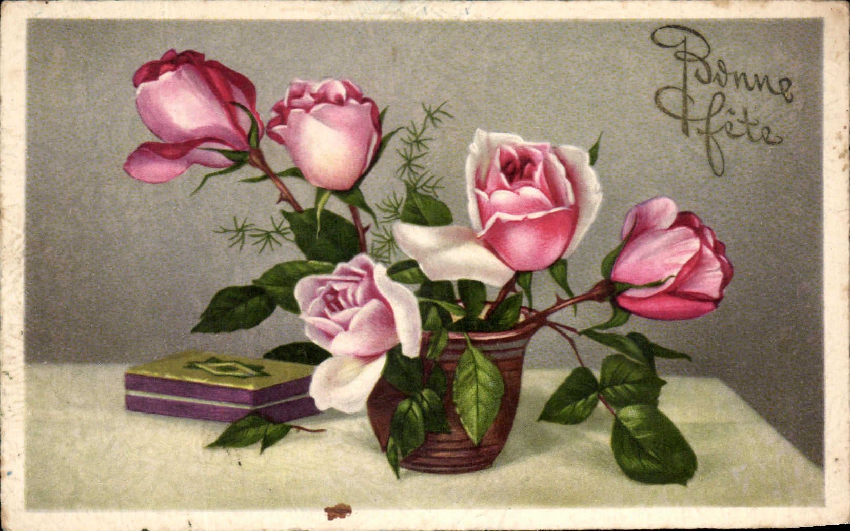 CPA Bonne celebra las flores