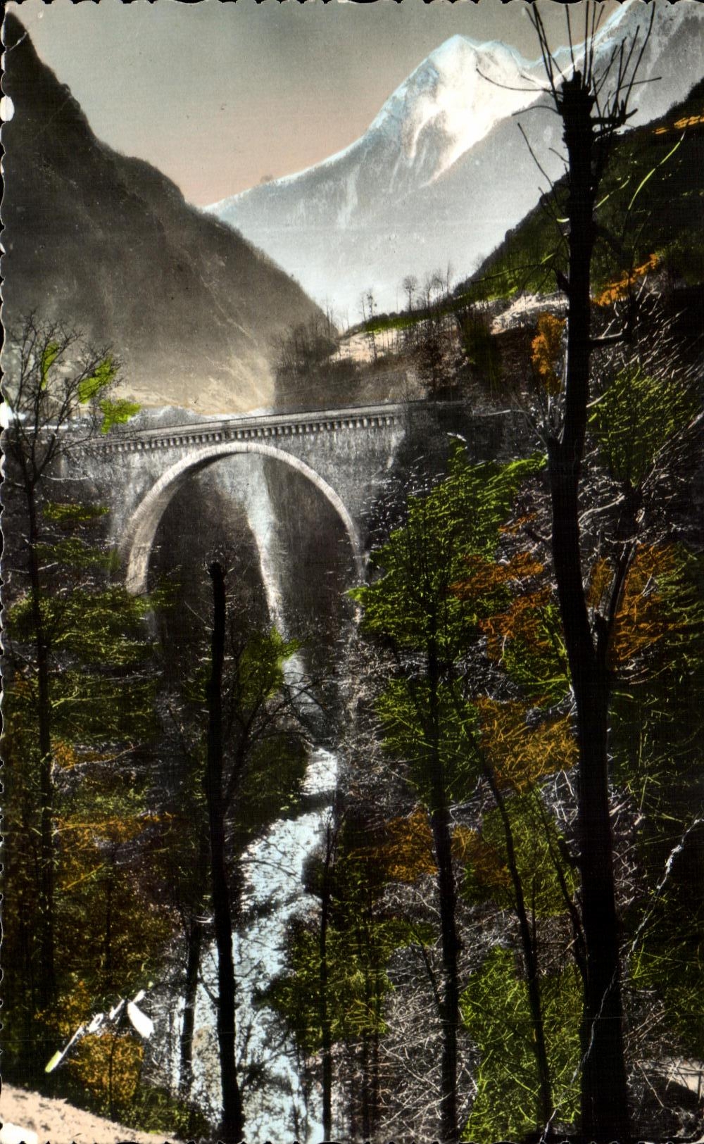 CPSM St Saver the Napoleon bridge Snows of autumn