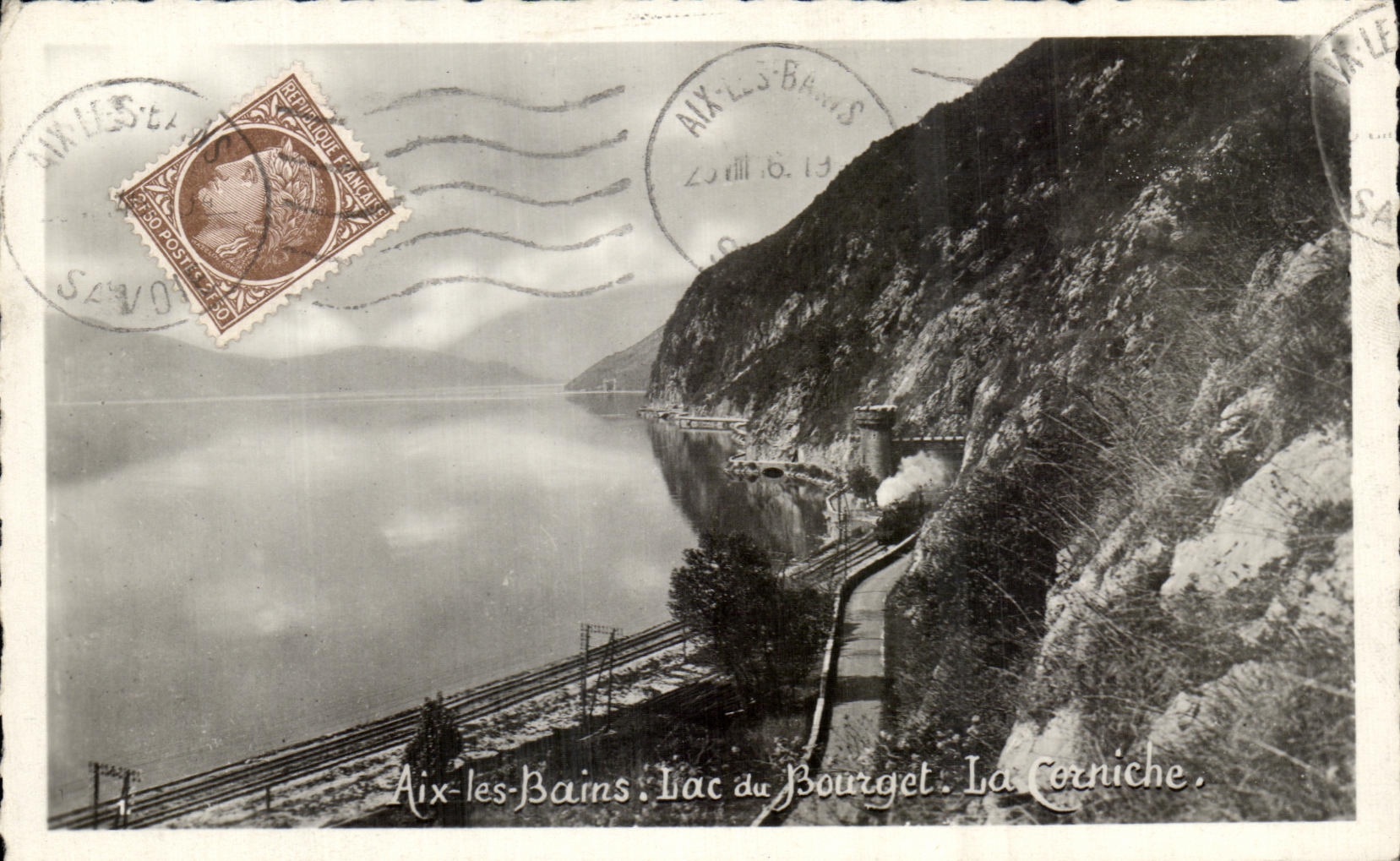 CPA Aix les Bains Lake Le Bourget the cornice