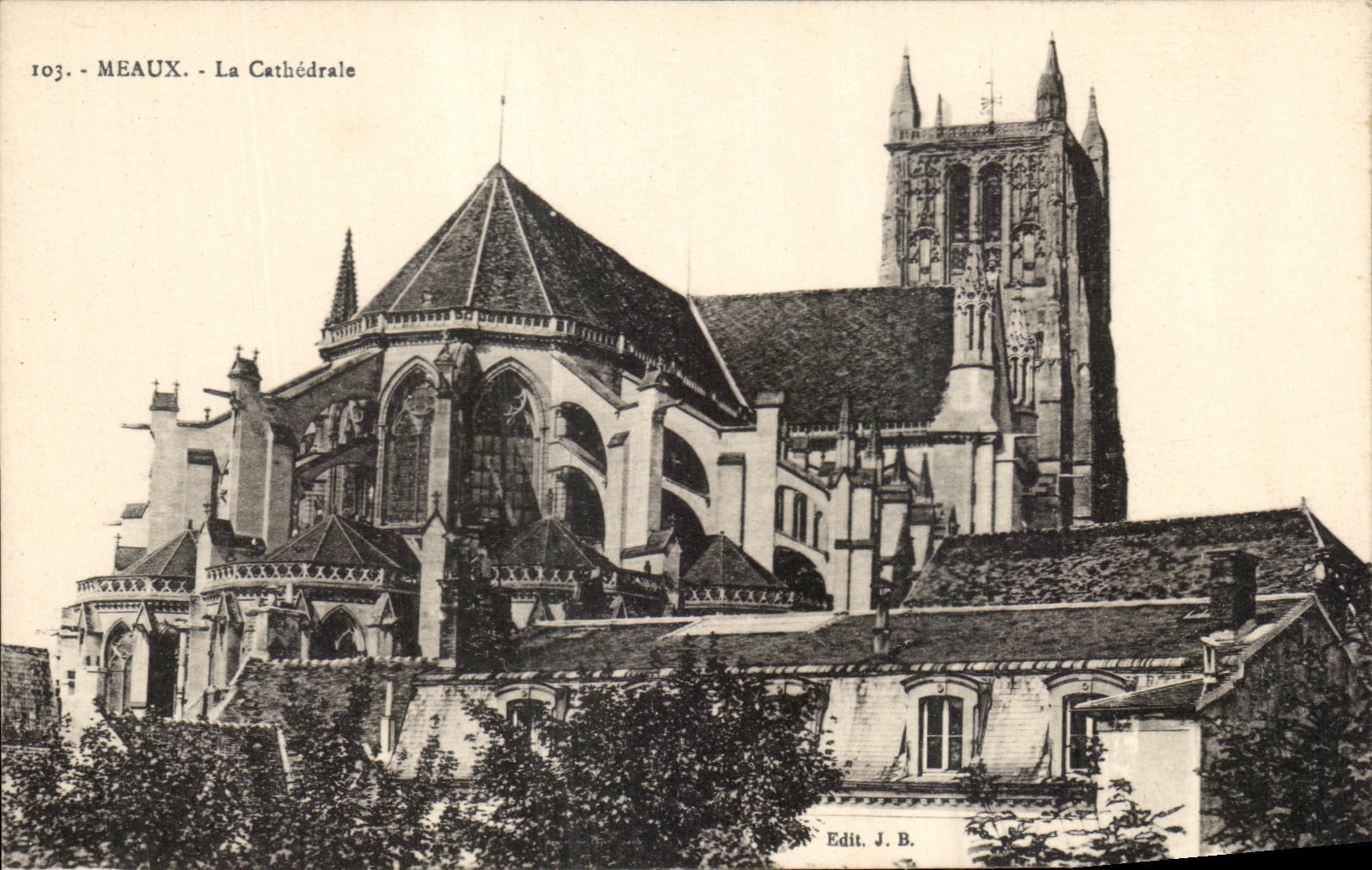 CPA Meaux the Cathedral