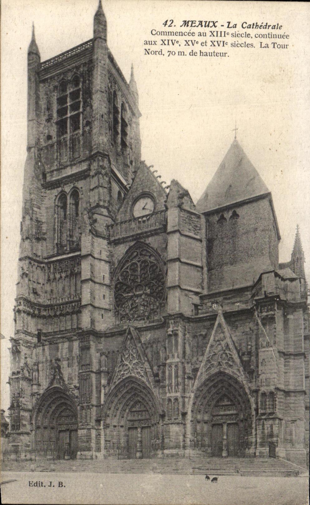 CPA Meaux the Cathedral