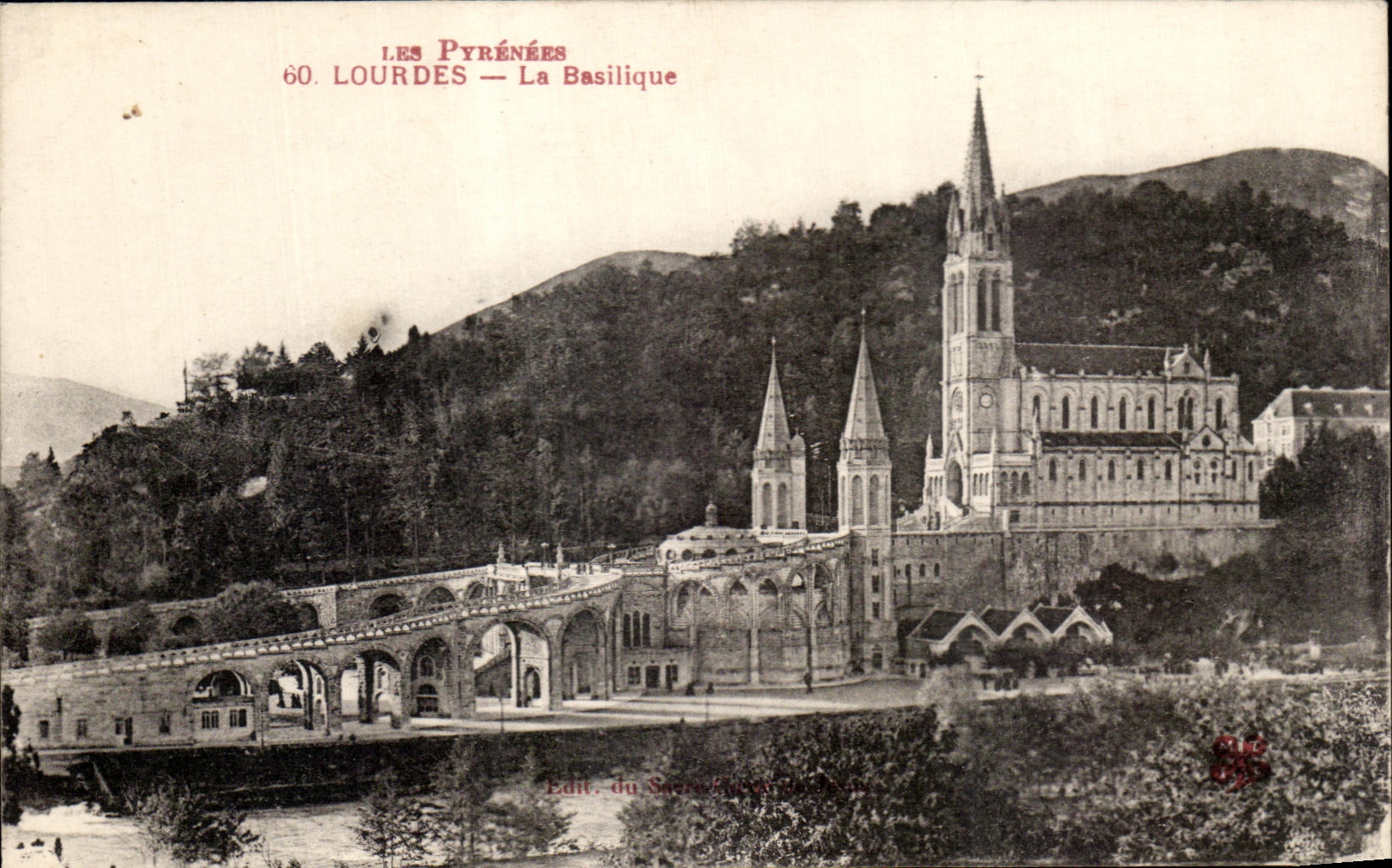 CPA Lourdes la basilica