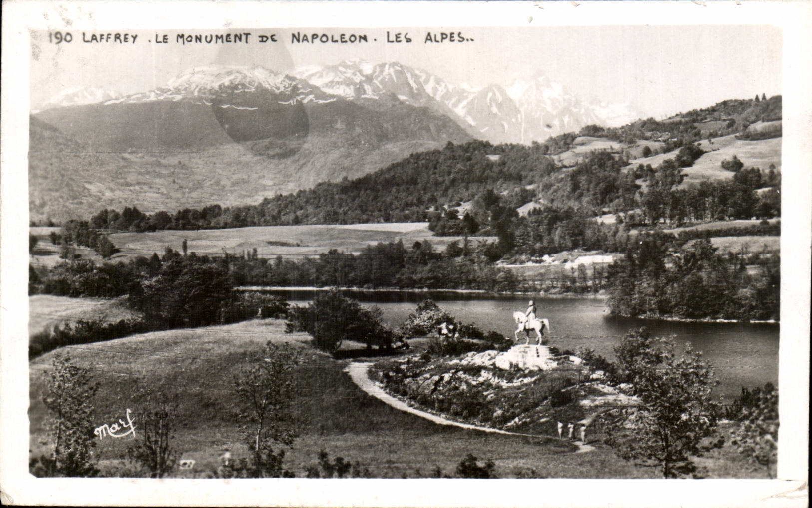 CPA Laffrey Monument De Napoleon the Alps