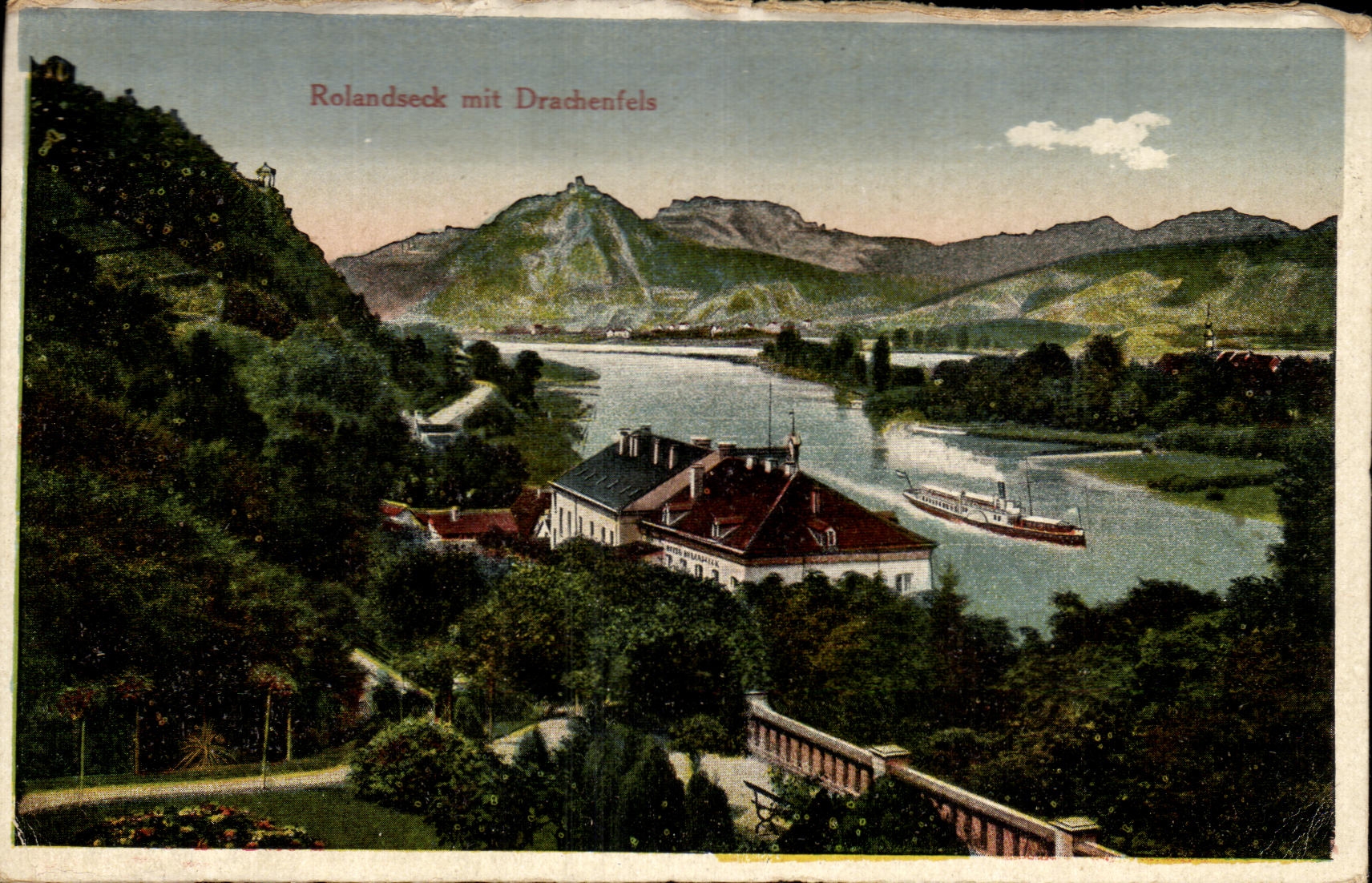 CPA Rolandseck mit Drachenfels