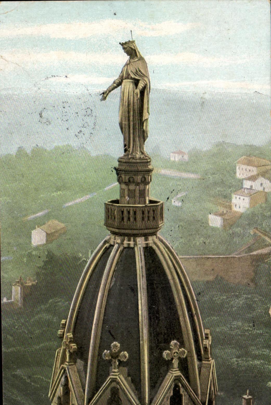 CPA Lyon the virgin golden of Fourvieres