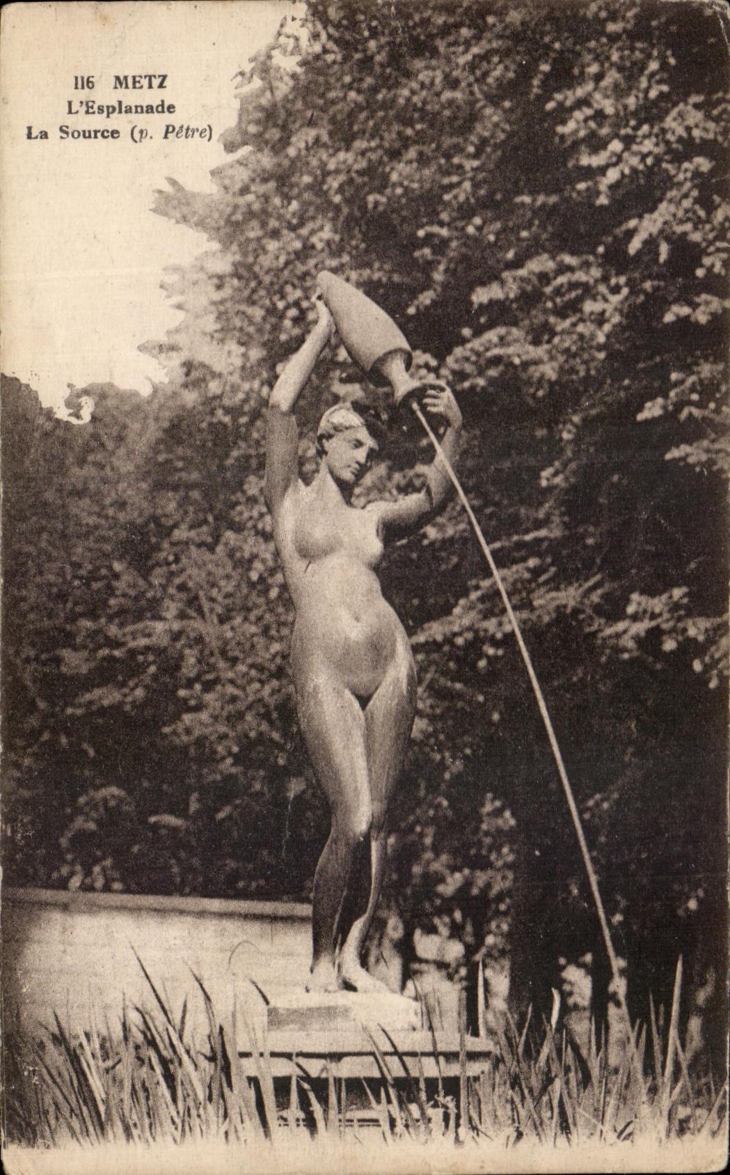 CPA Metz la explanada la fuente