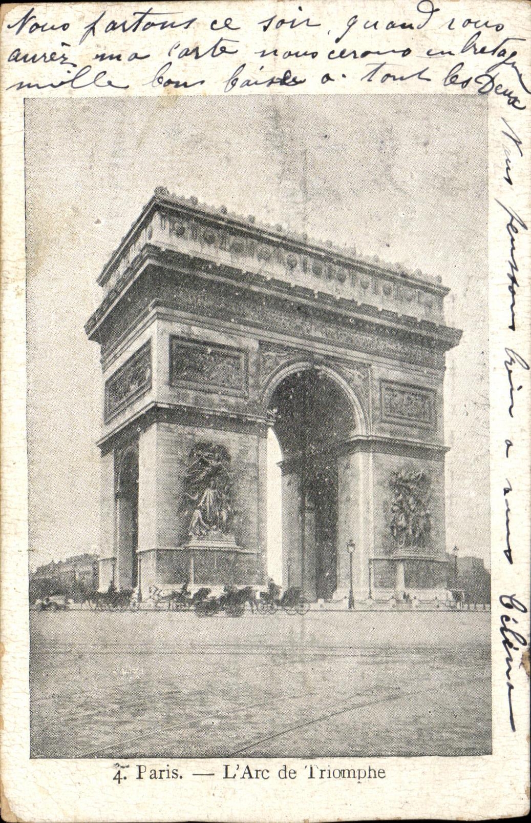 CPA Paris L'Arc de Triomphe