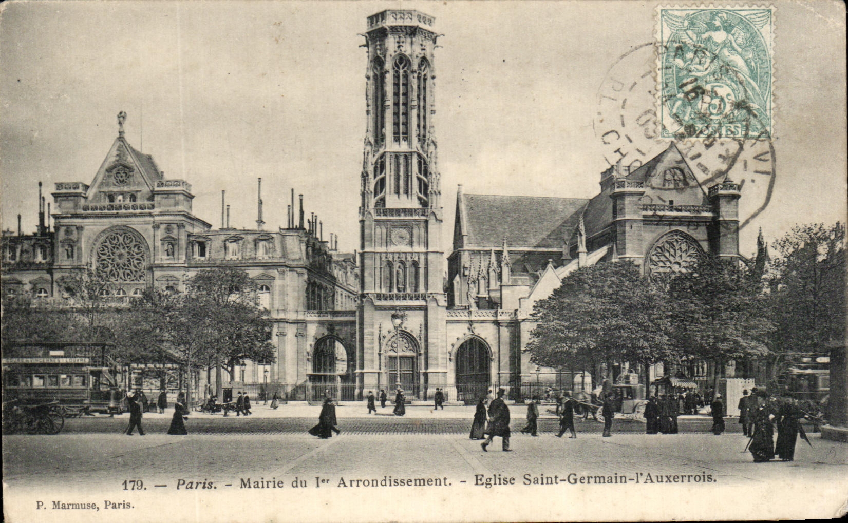 CPA Paris Mairie du 1er Arrondissement Eglise Saint Germain