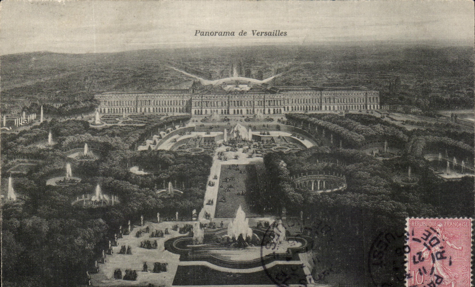 CPA Paris Panorama of Versailles