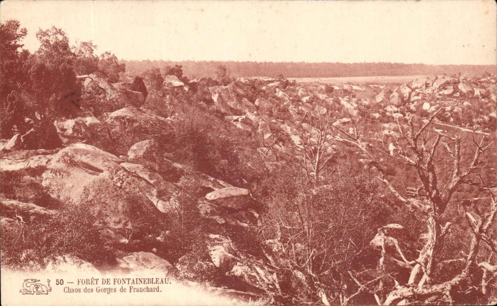 CPA Foret De Fontainebleau Chaos of the throats of Franchard