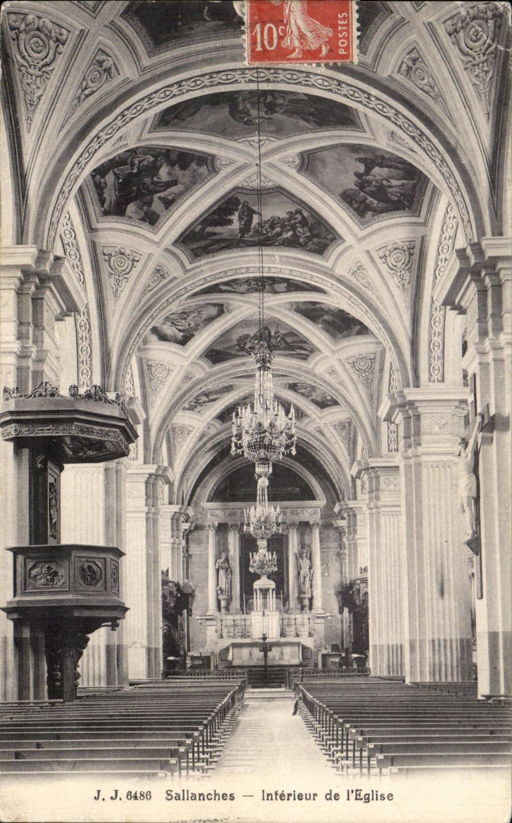 CPA Sallanches Interieur de l'Eglise 