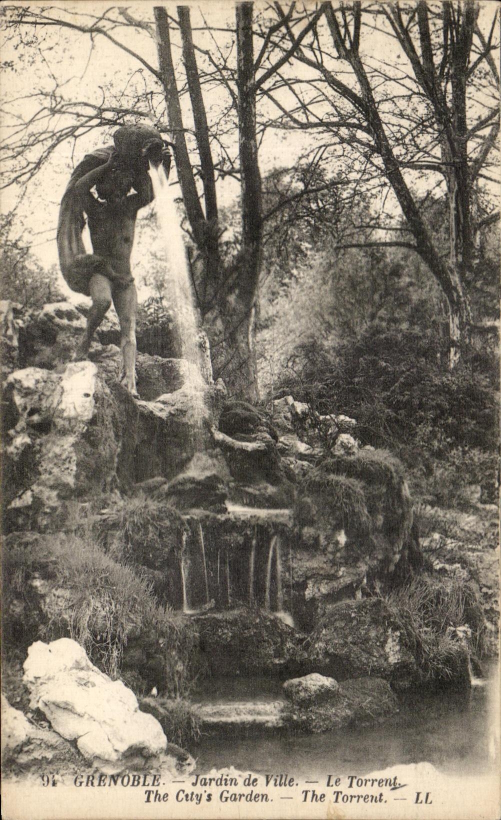 CPA Grenoble Garden of City the Torrent