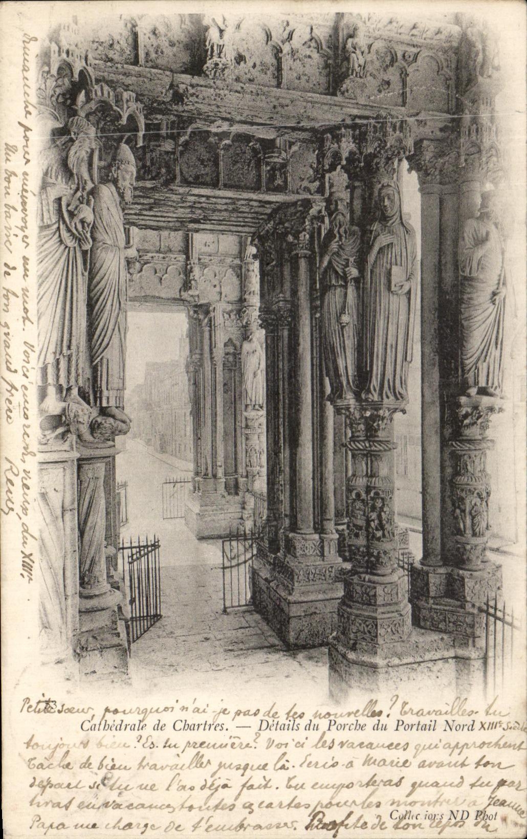 CPA Cathedrale De Chartres Details of the Northern porch