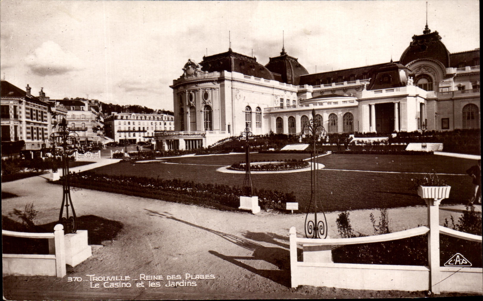 CPA Trouville Queen Of the Beaches the Casino and Gardens