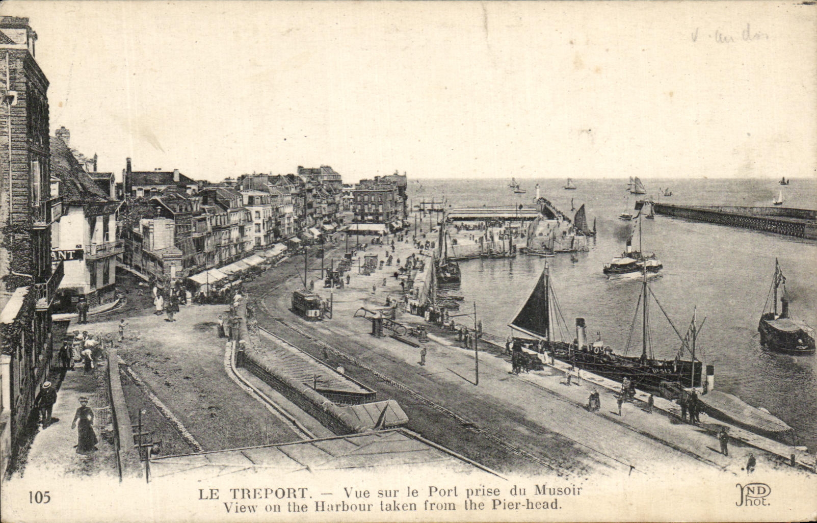CPA Treport Seen On the Port Taken of the Pierhead Boats