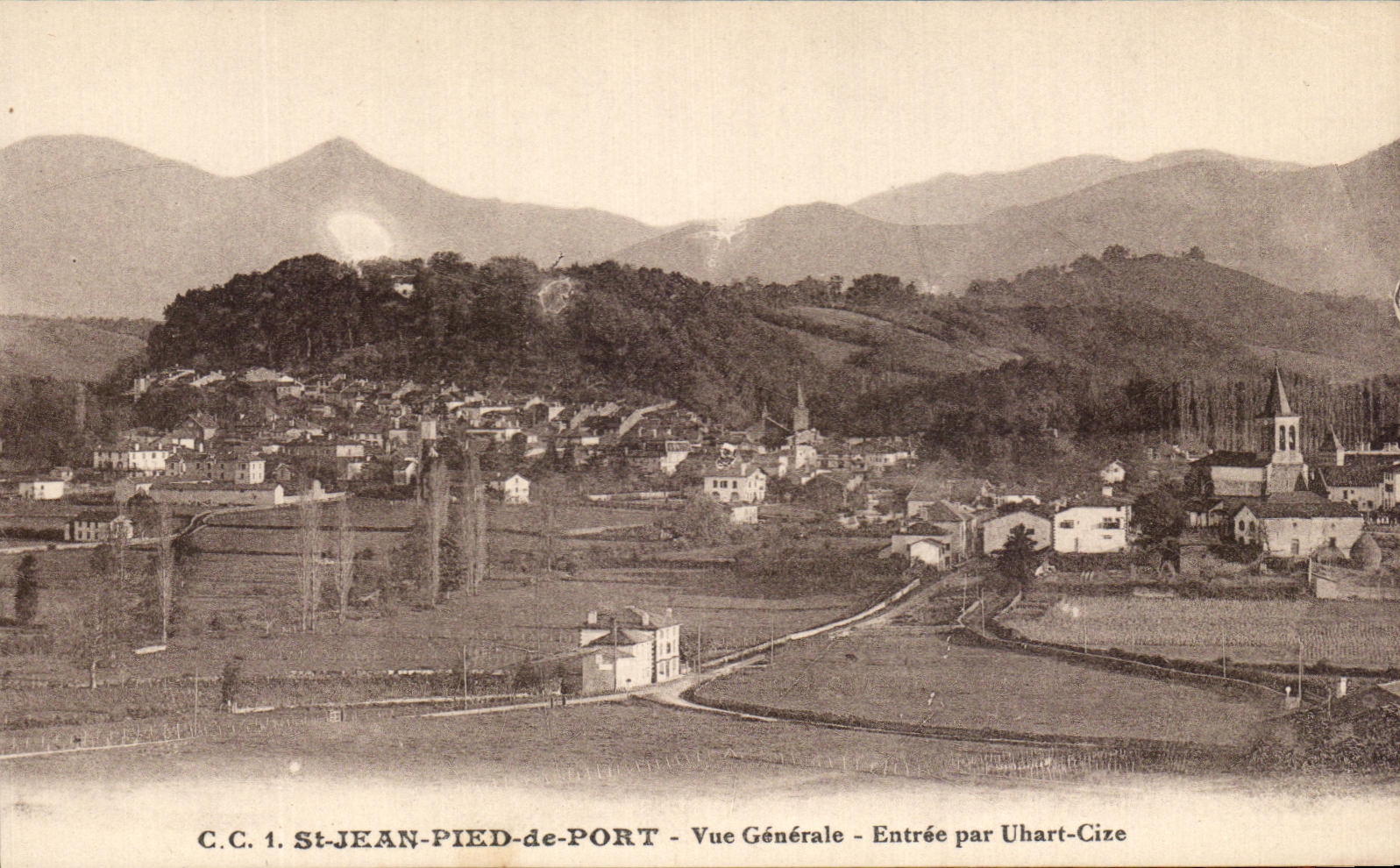 CPA St Jean Foot of Port View View Entrance By Uhart Cize