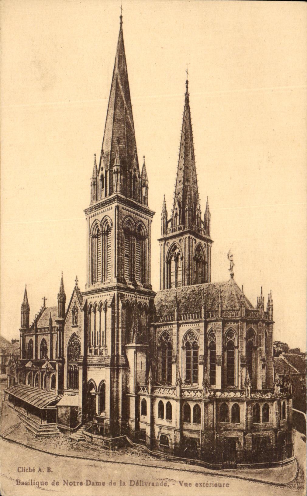 CPA Basilica of Notre Dame of Delivrande Seen external