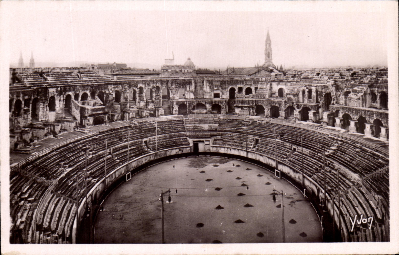 CPA Nimes el interior de la arena