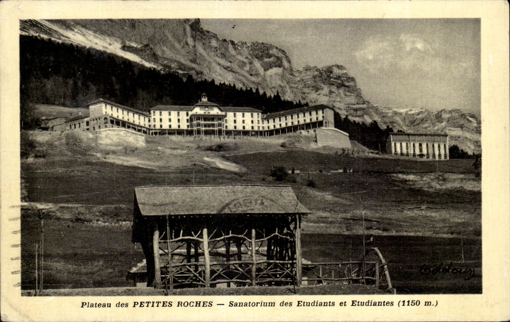 CPSM Plate of the Small Rocks Sanatorium of the Students and Coeds