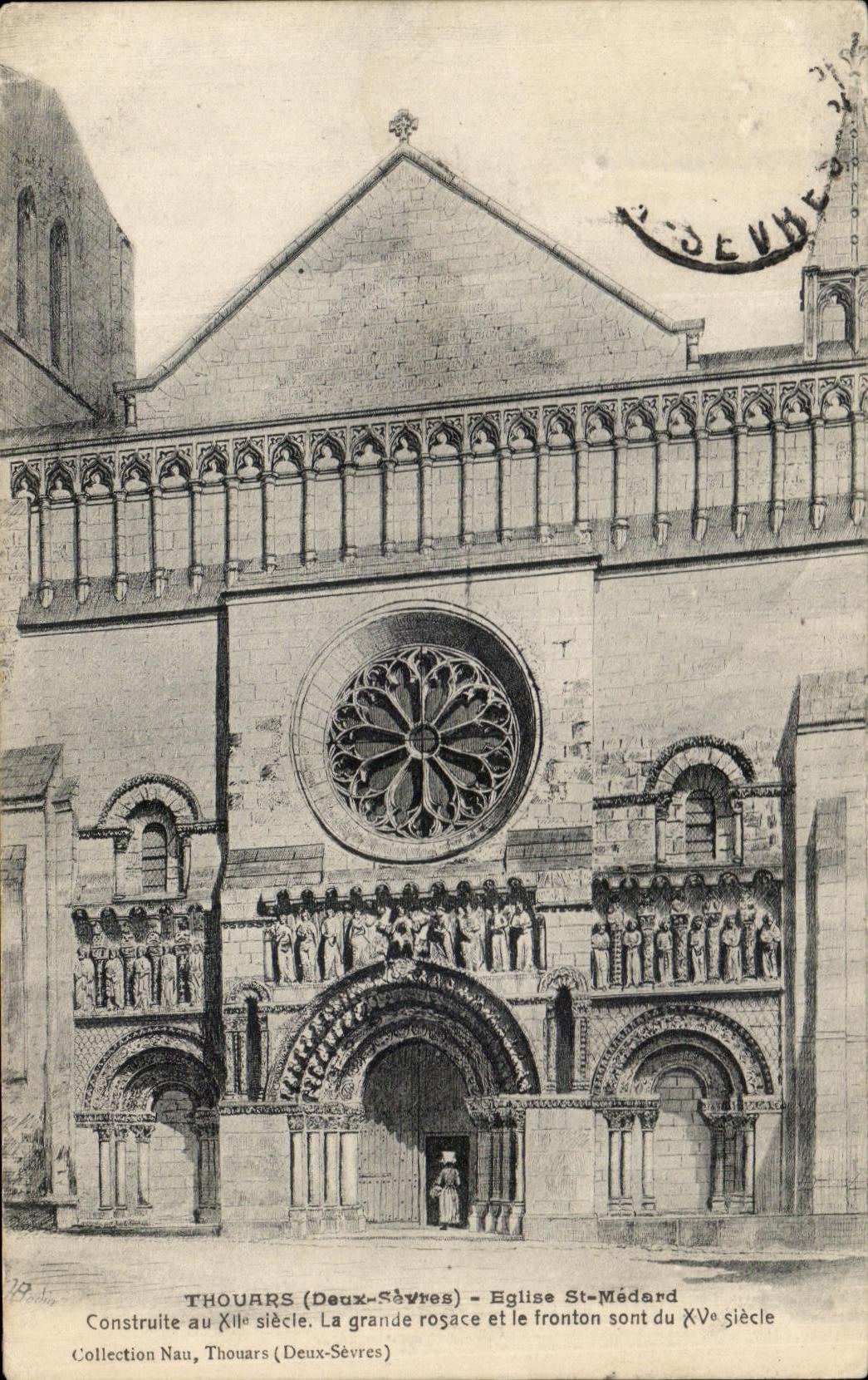 CPA Thouars Church St Medard