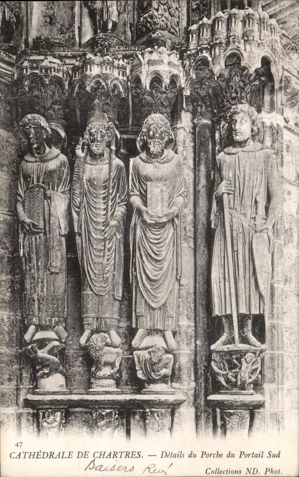 CPA Cathedrale De Chartres Details Of the Porch Of the Southern Gate