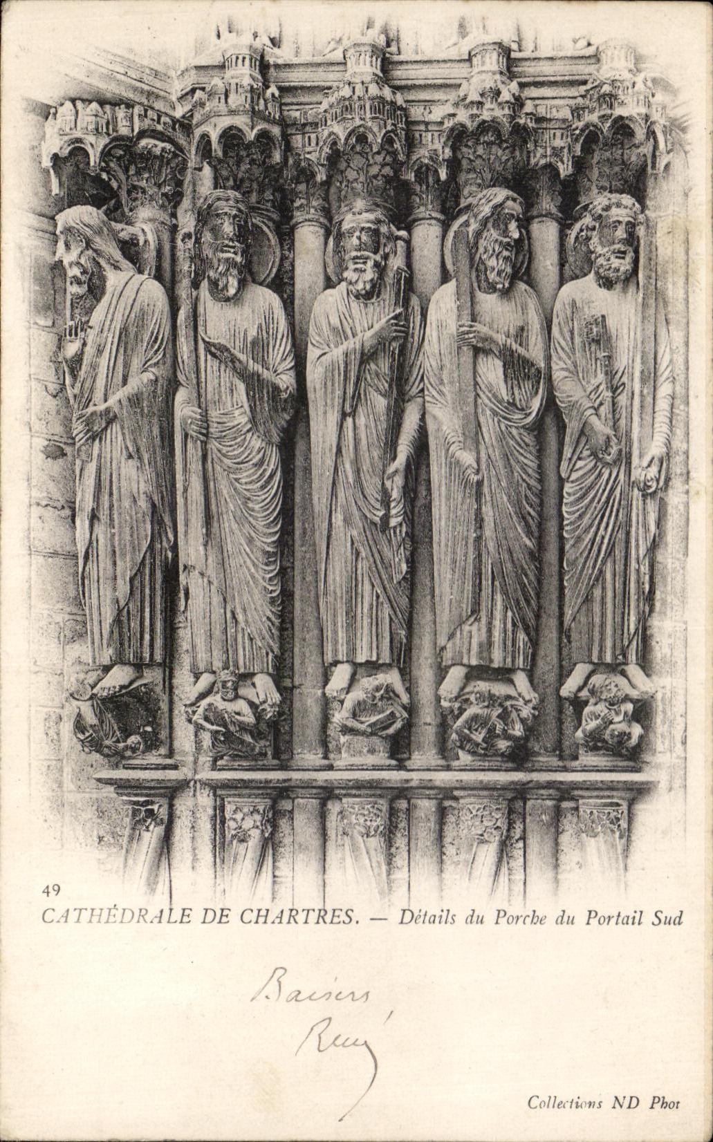CPA Cathedrale De Chartres Details Of the Porch Of the Southern Gate