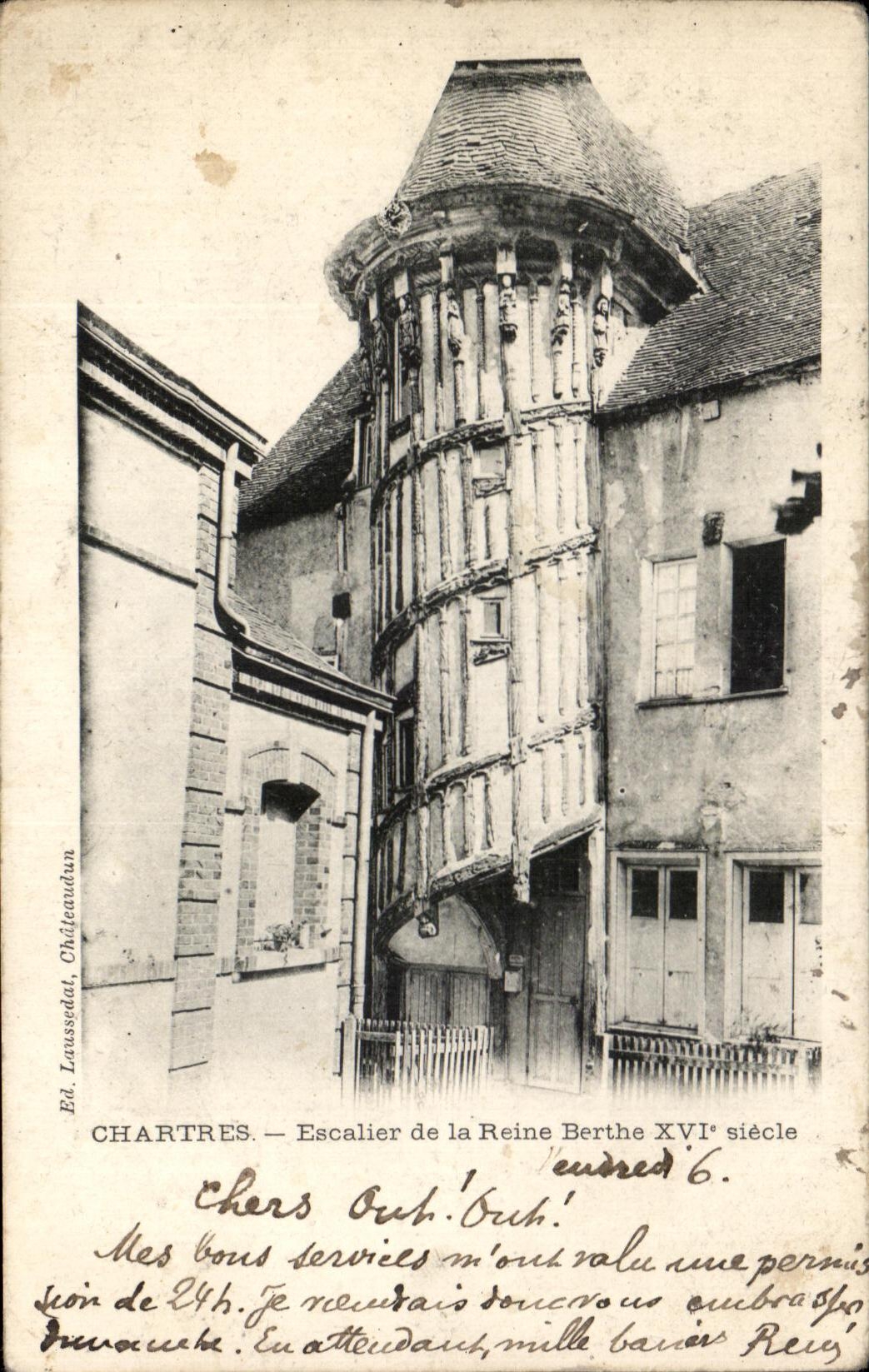 CPA Chartres Staircase Of the Berthe Queen