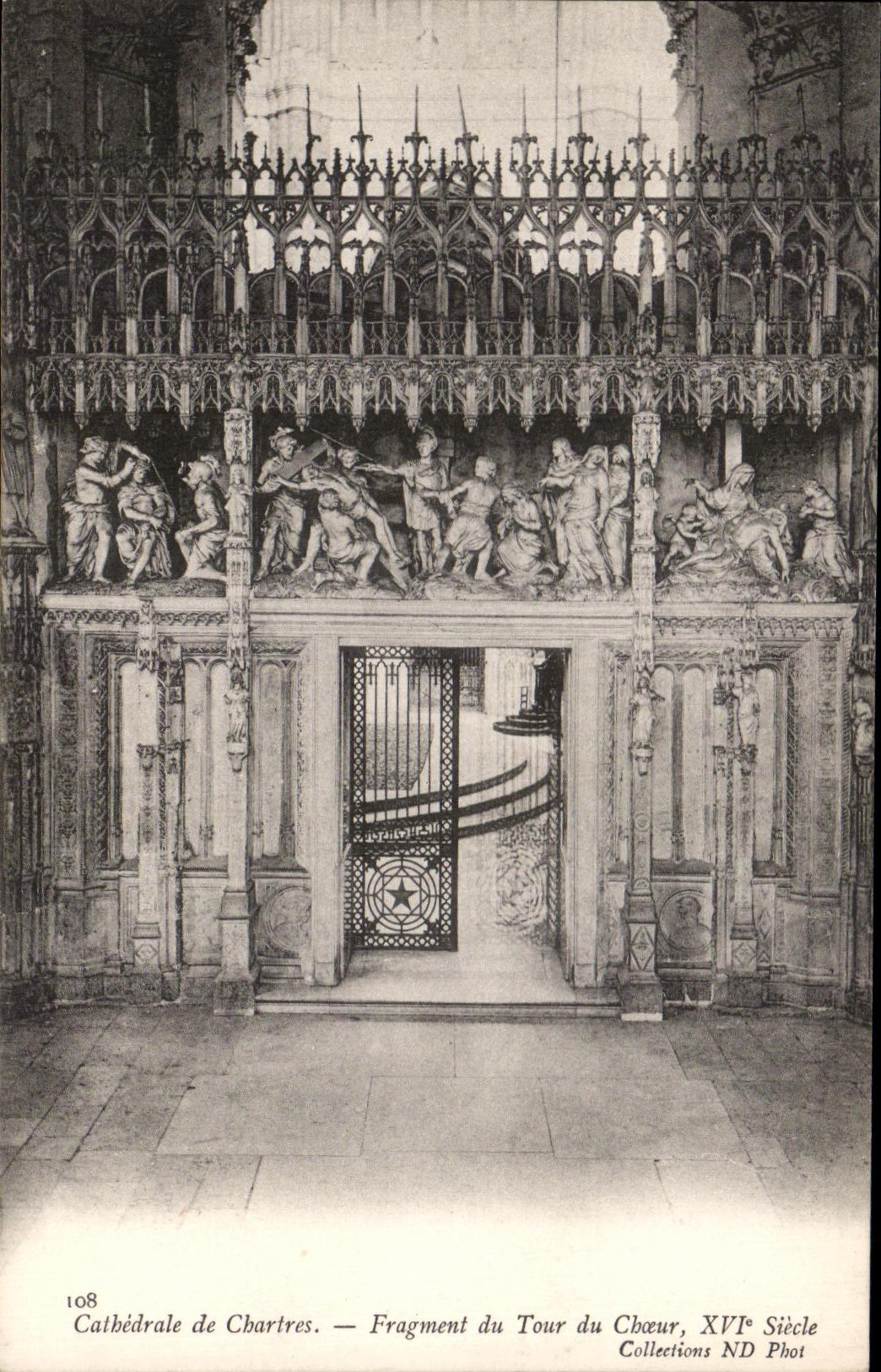 CPA Cathedral of Chartres Fragment of Tower of the chorus