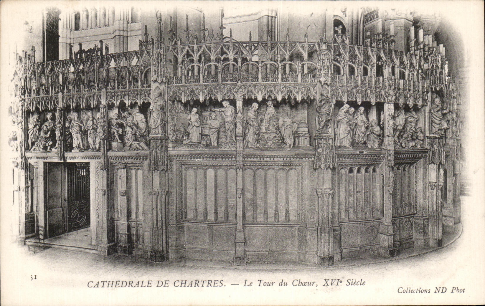 CPA Cathedral of Chartres Tower of the chorus