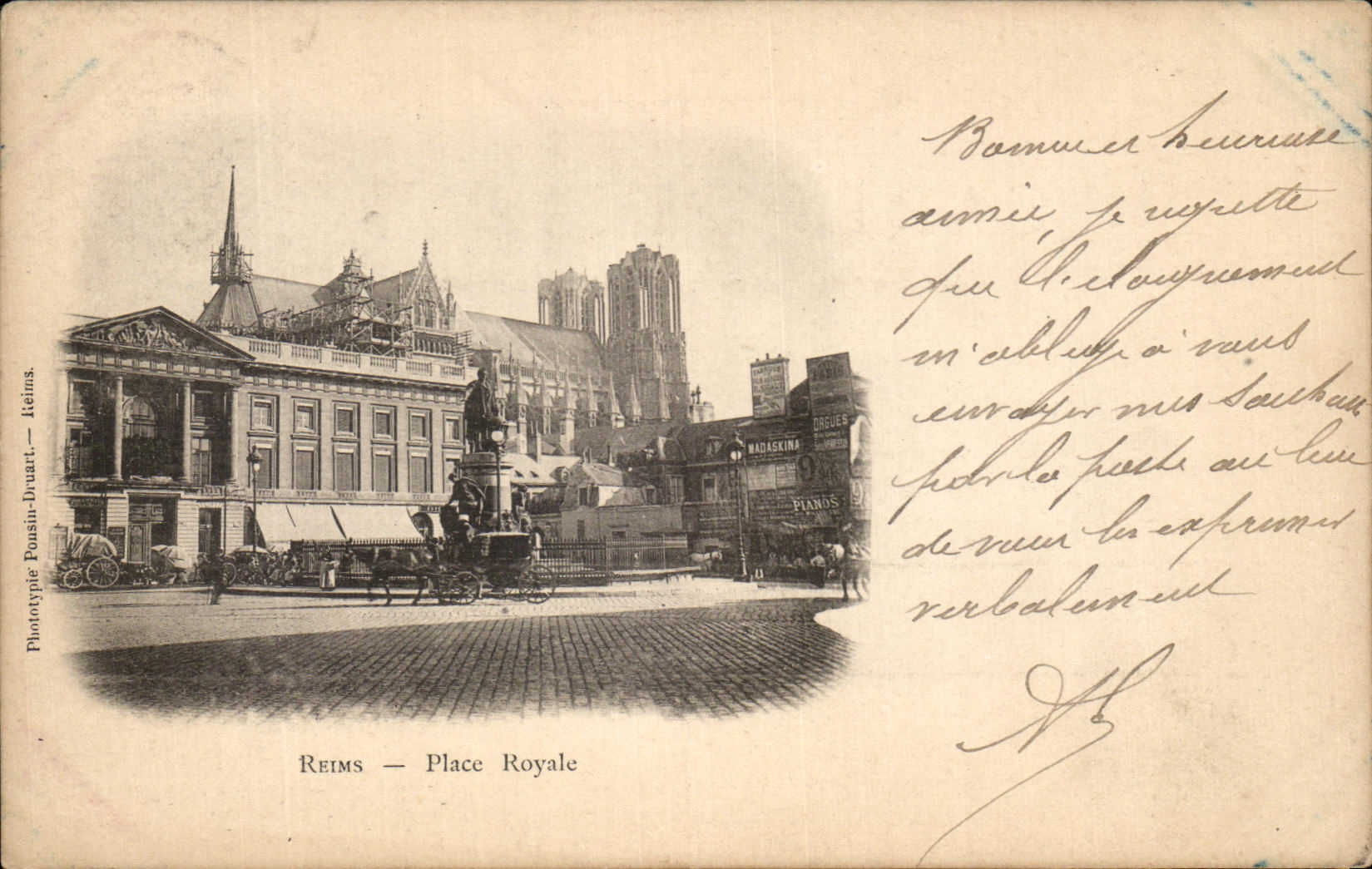 CPA Rheims Places Royal