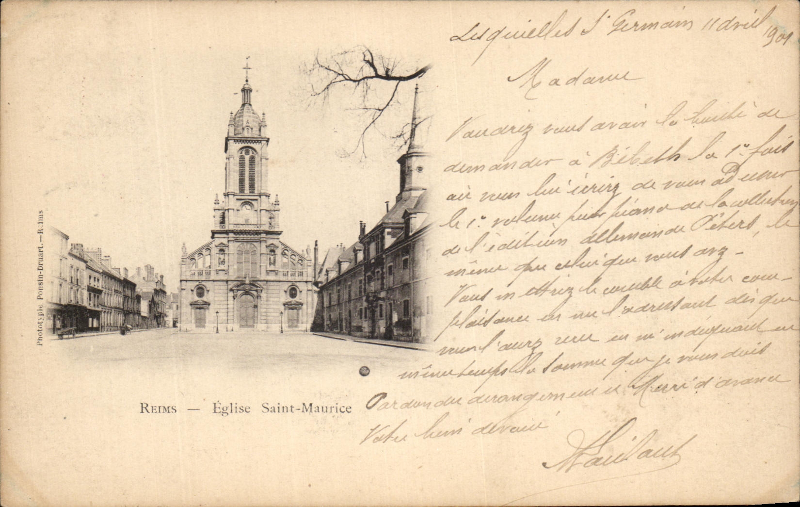 CPA Rheims Church Saint Maurice