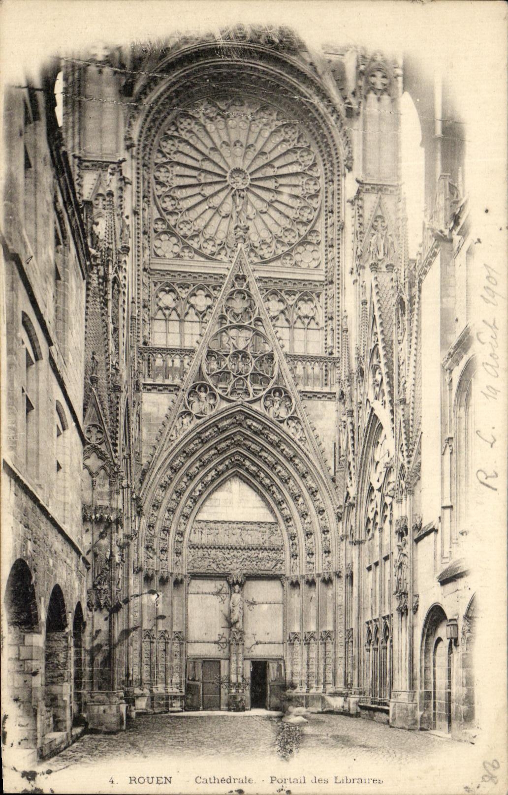 CPA Rouen Cathedral Gate of the Booksellers