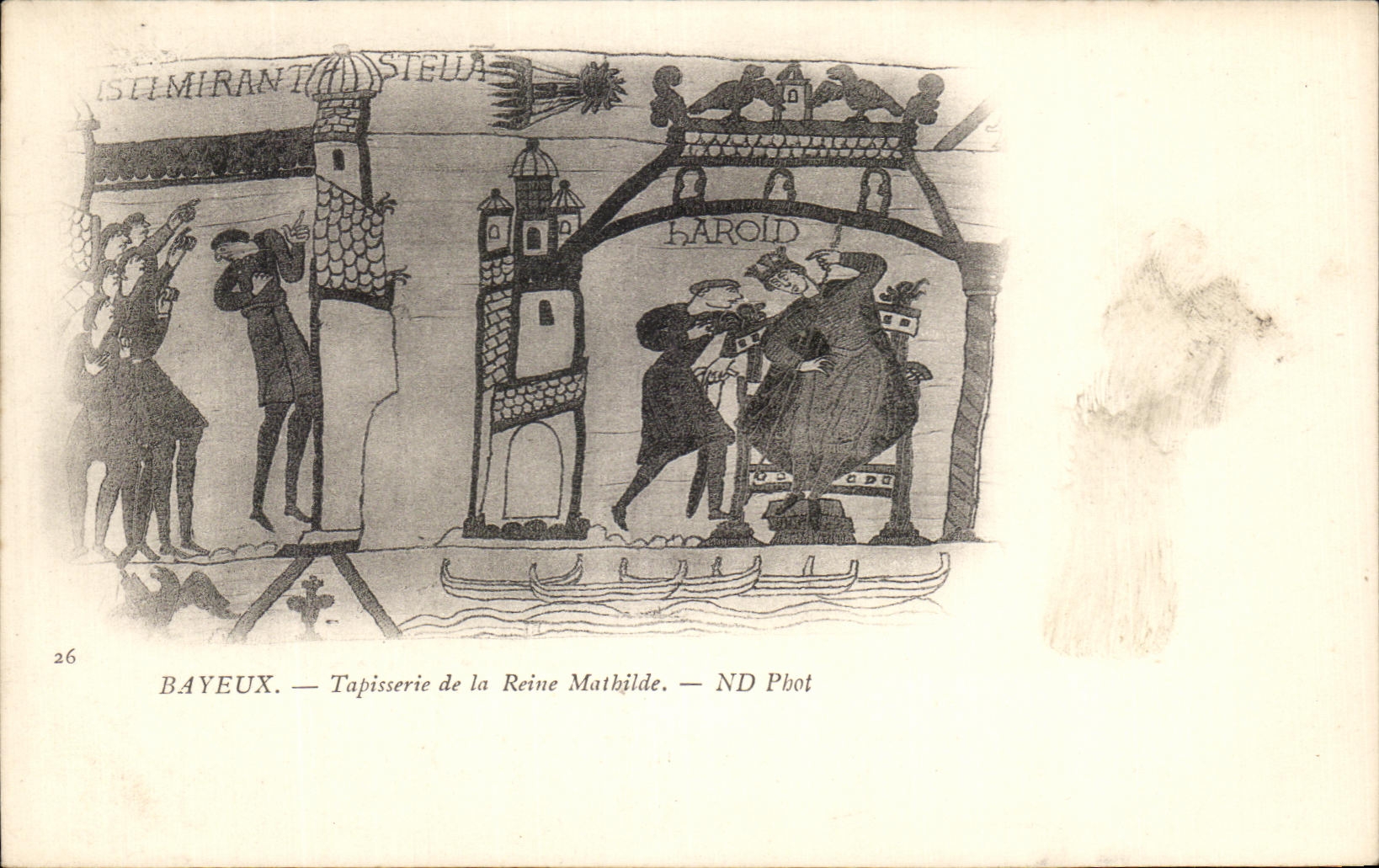 Tapiceria Of de CPA Bayeux la reina de Matilde