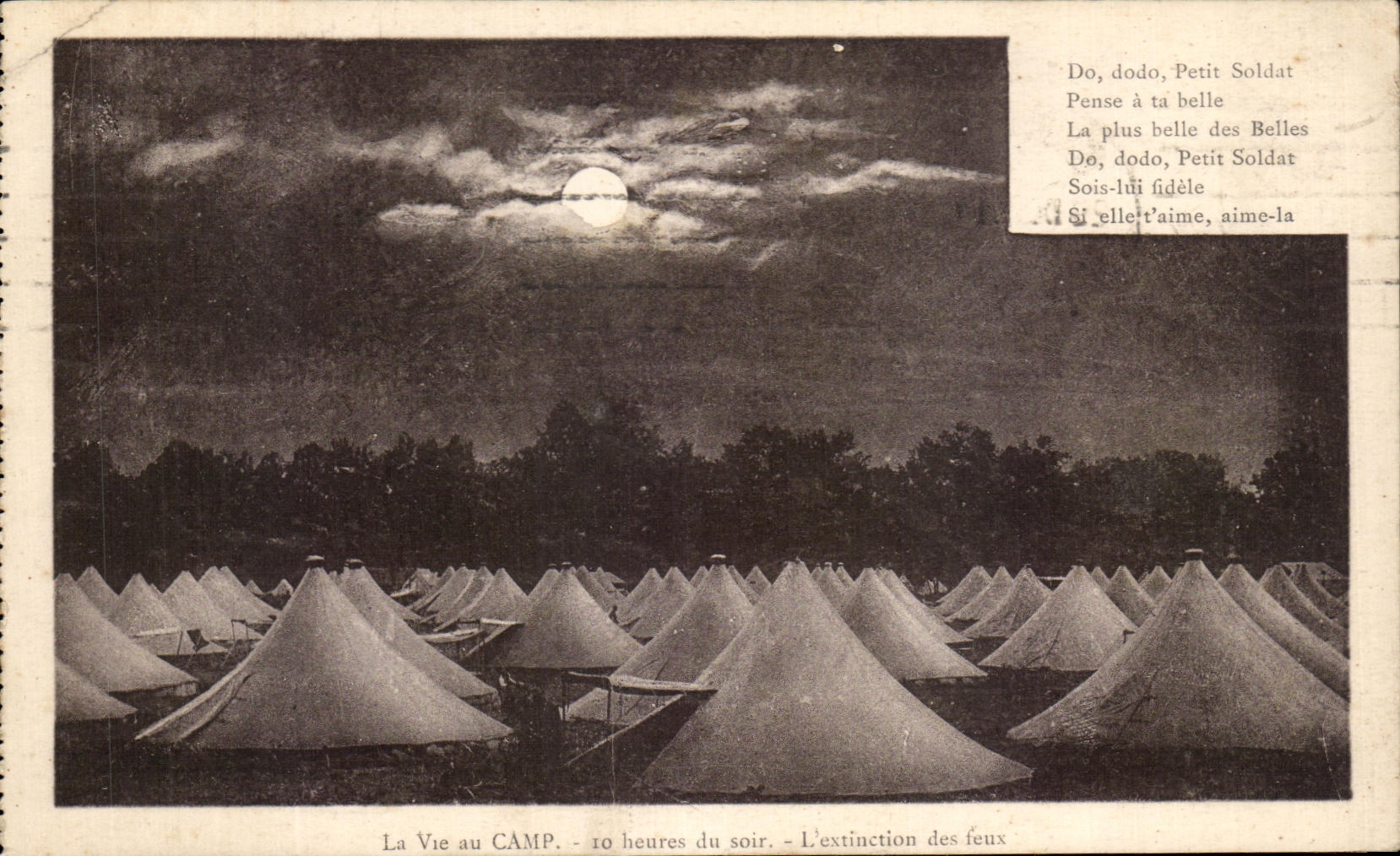 CPA Life With the Camp Militaria Extinction of fires