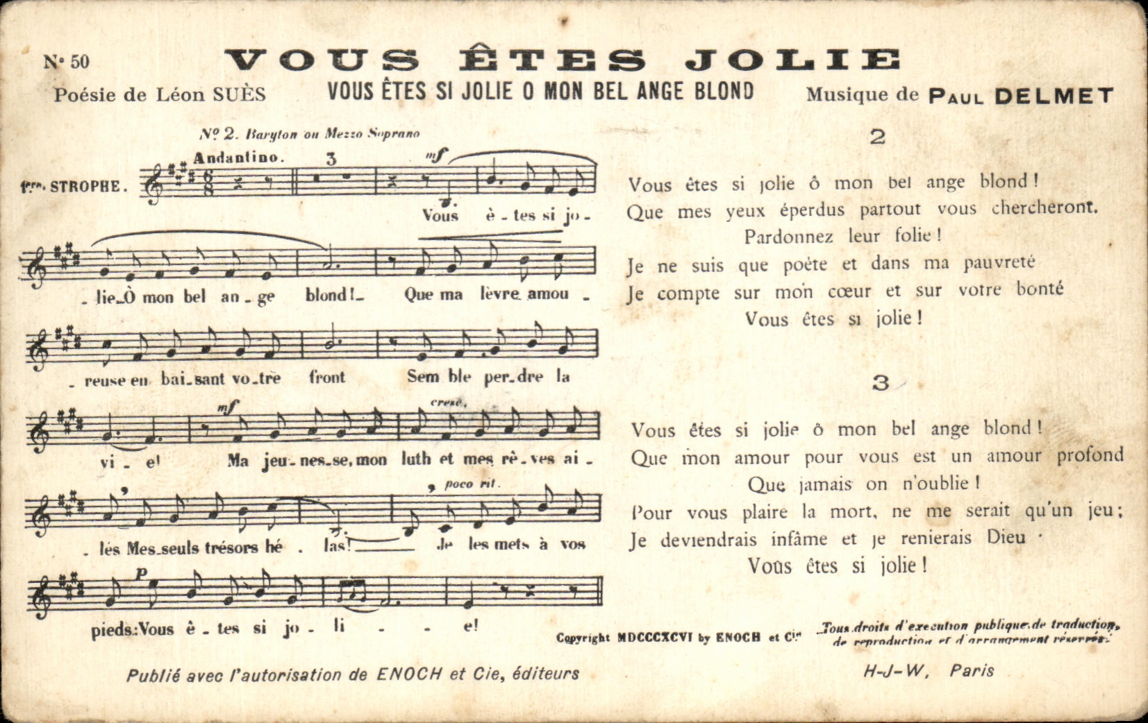 CPA usted veranos bastante usted veranos tan bastante mi cancion justa hermosa de Paul Delmet del angel