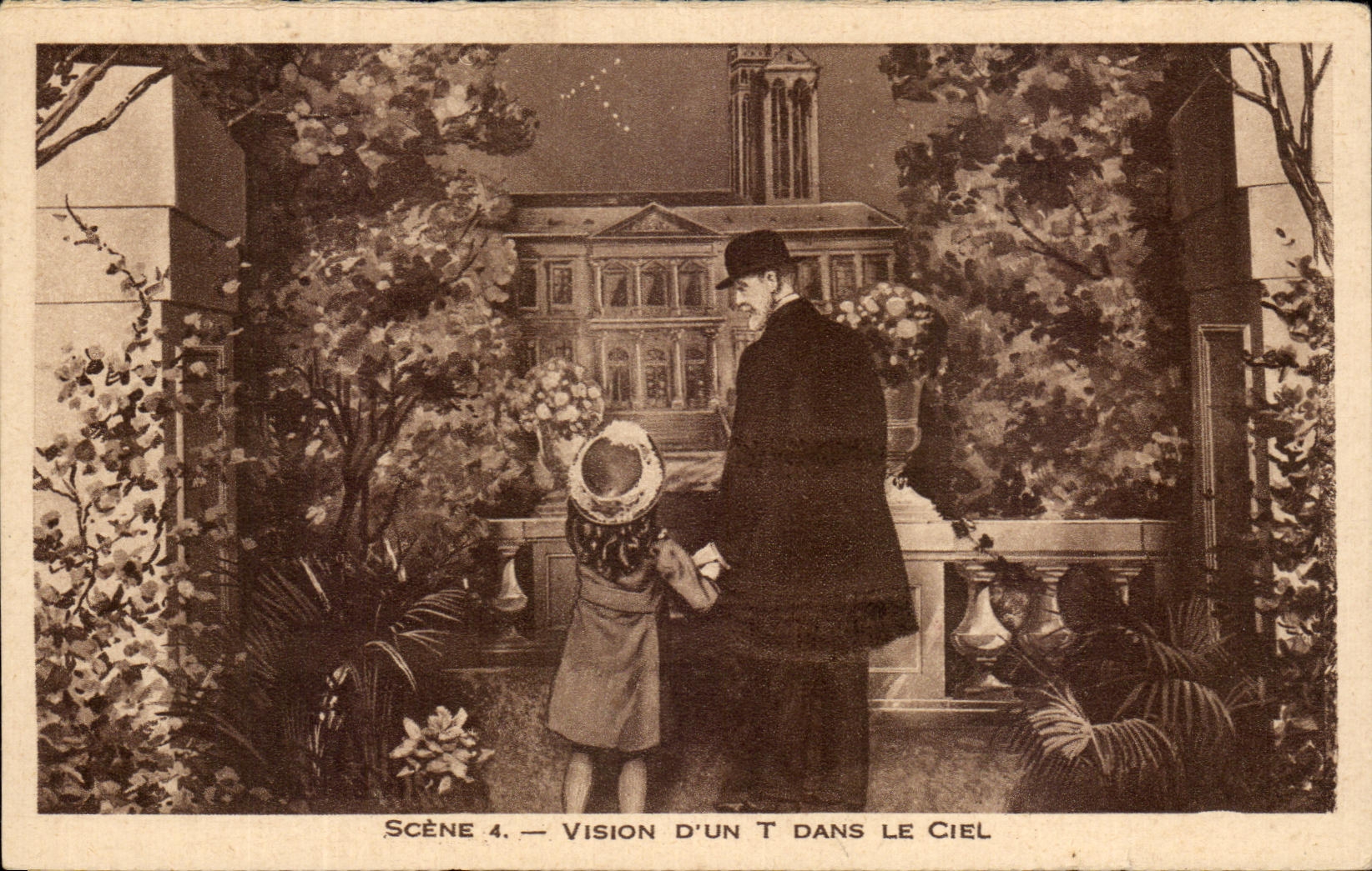 Vision Of de la escena de CPA un T en la diorama Sainte Teresa de Lisieux del cielo del nino de Jesus