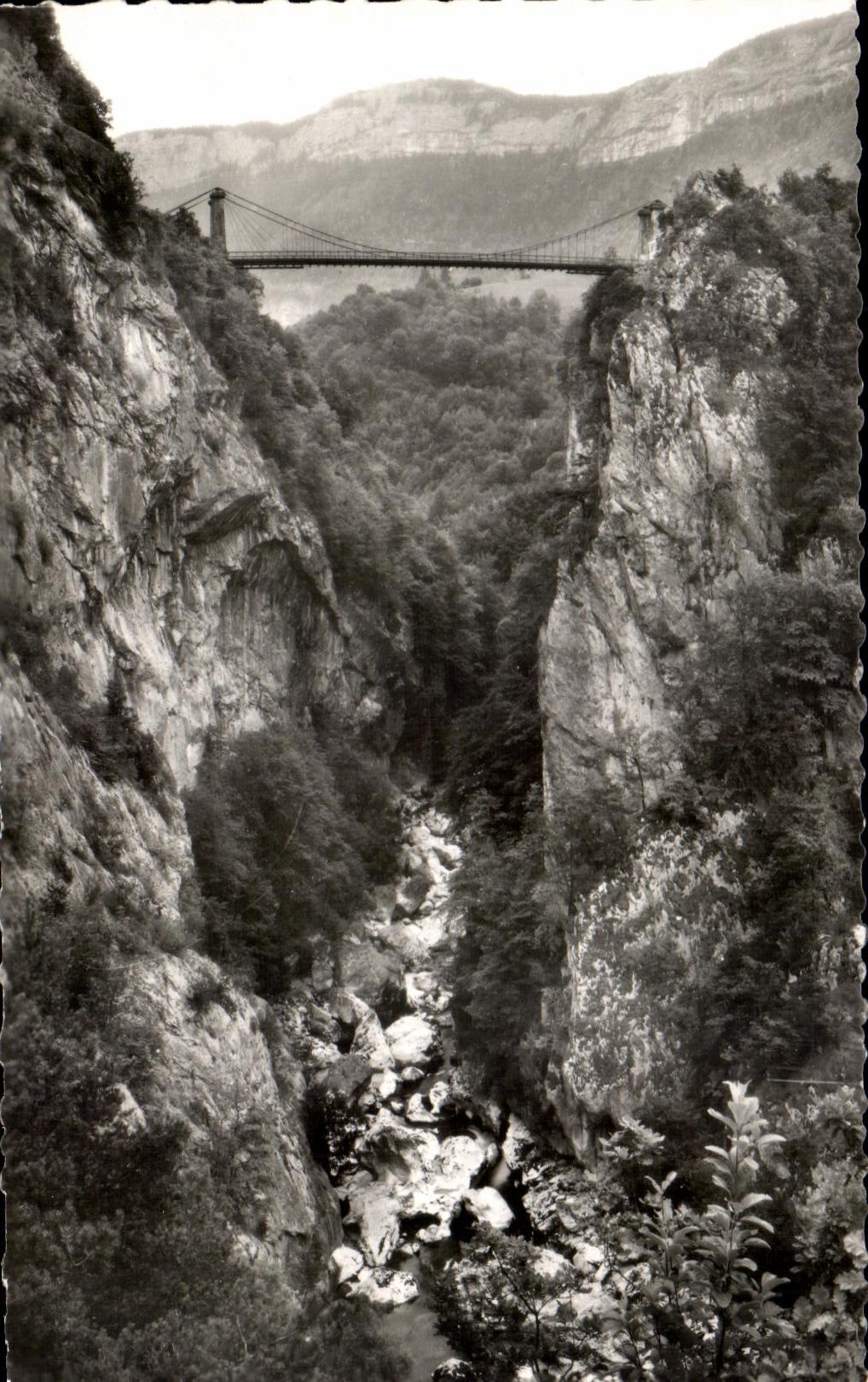 CPA the Bridge Of the Abyss Overhangs Cheran